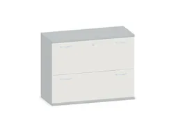 hangmappenkast 770x1000x430mm 2hangmappenframes Onyx+ wit