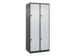 dubbeldekse locker,HxBxD 1850x800x500mm,2x2vak.,vak B 400mm