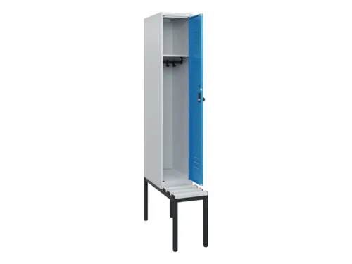 locker met bank,HxBxD 1950x300x815mm,1vak,vak B 300mm,draaigrendel