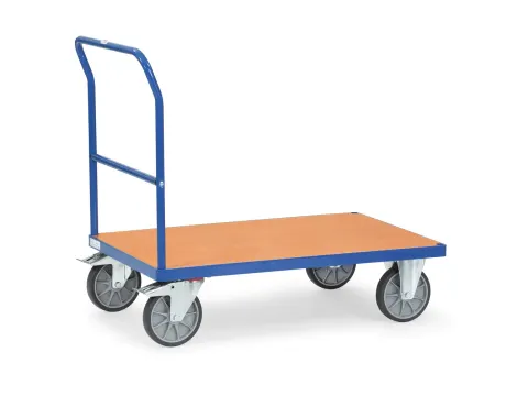 Duwbeugelwagens 2501 600kg 1000x600mm Houten Plaat Ral5007