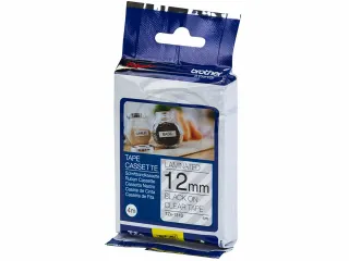 Labeltape P-touch TZE-131S 12mmx4m Zwart Op Transparant gelamineerd - 1