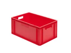 Euronorm-stapelbak 51l 270x600x400mm Wanden/bodem Gesloten Rood