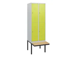 Dubbeldekse dekenkist,HxBxD 1950x600x815mm,2x2vak.,vak B 300mm