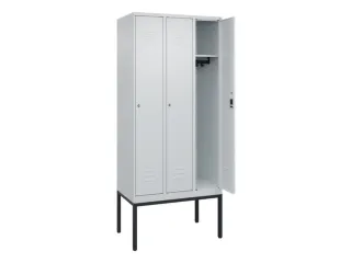 locker,HxBxD 2120x900x500mm,3vak,vak B 300mm,cil.-slot,voetonderstel - 2