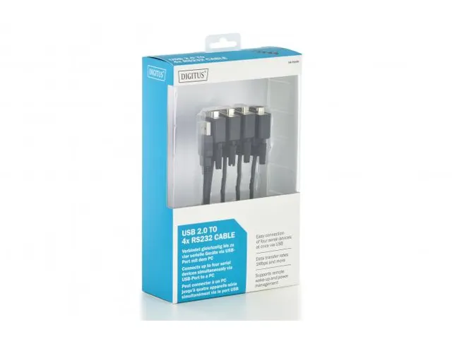 USB naar seriële adapter RS232 4x RS232 kabeltype chipset: FT4232H 1,