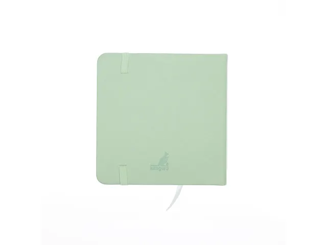 Schetsboek Kangaro 12x12cm mint PU hardcover 80 blad 140 grams roomwit