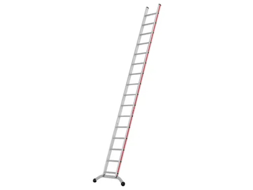 ladder,eenzijdig,16,verstevigde treden,balk L 4,22m,aluminium