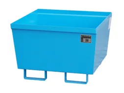 Opvangbak 1x 200l Opvangvol. 229l Blauw 545x 800x 800mm Open