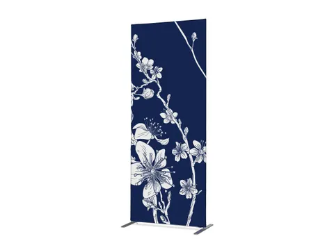 Scheidingswand Textiel Deco 100x200cm Japanse Bloesem Blauw ECO