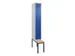 locker met bank,voor scheiding van kleding,HxBxD 2120x300x815mm,1vak