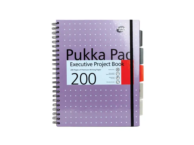 Carnet de projet spirales Pukka Pad Metallic Executive A4 ligné 3 pcs