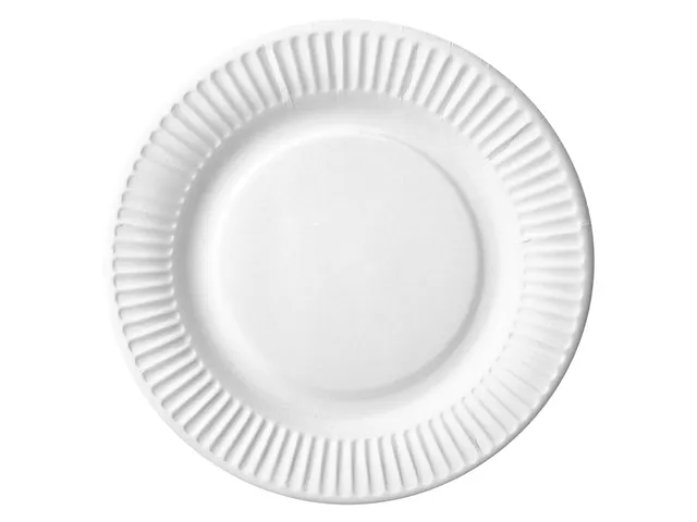 Bord IEZZY Ø180mm karton 100 stuks wit