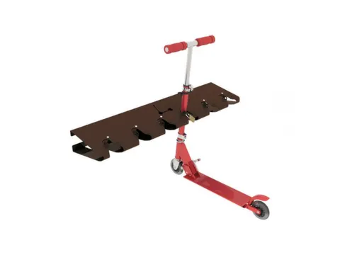 Steprek voor 6 steppen L 990mm eenzijdig RAL8017