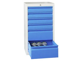 ladekast HxBxD 900x500x500mm 6laden slot RAL7035 front RAL5012 - 3