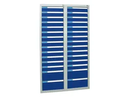 ladekast HxBxD 1800x1000x500mm 30laden vergrendeling RAL7035 RAL5010