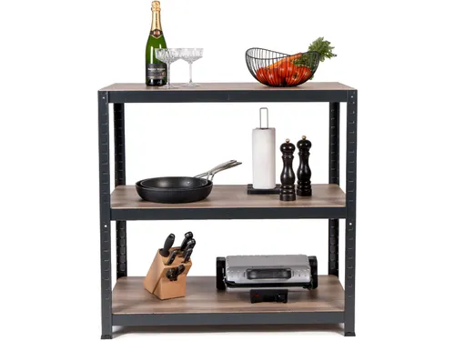 Rek Home Table 175 kg 88x90x45cm 3 Legborden Zwart