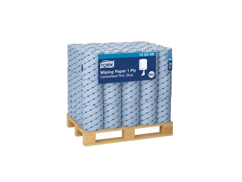 Tork 128208 M2 Wiping Poetspapier Advanced 1-laags Blauw Pallet