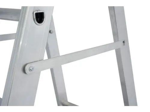 verrijdbare treden-platformladder eenzijdig 8treden stand H 1 9m