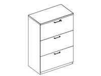 Hangmappenkast Hxbxd 740x800x445mm 3 Laden Nt-Cherry