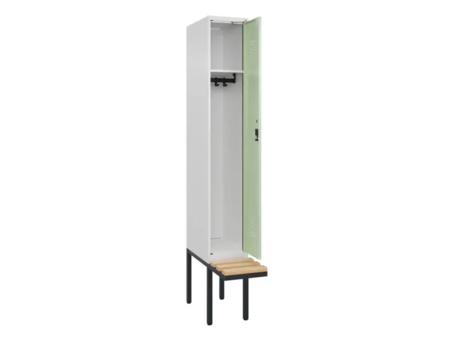 locker met bank,HxBxD 2120x300x815mm,1vak,vak B 300mm,cilinderslot