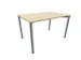 vergadertafel HxBxD 72x120x80cm rechthoekig Esdoorn 4voeten Alu