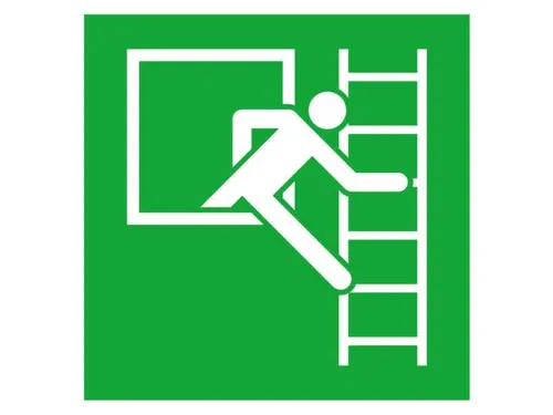 Bord Voor Vluchtroutesignalering,Nooduitgang Rechts,Sticker,Folie
