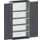 kast met geperforeerde platen,HxBxD 2000x1050x400mm,4xStalen bodem