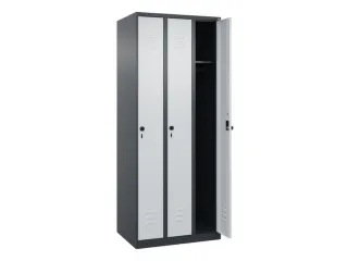 locker,HxBxD 1850x750x500mm,3vak,vak B 250mm,draaigrendel - 2