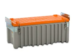 Opbergbox 250L H X B X D 570X 1240X 600Mm Kraanbaar Grijs/oranje