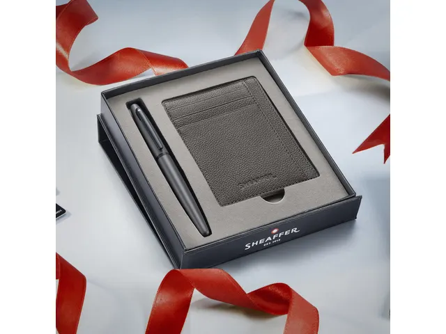 Rollerball giftset Sheaffer VFM 9424 Matt grey black tone met creditca