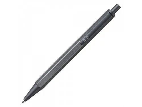 Rhodia scRipt zeshoekige balpen 0.7mm Aluminium Titanium Zwart