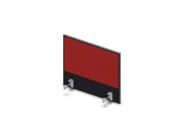 opzetpaneel bureau aanbouw zijkant CC-zwart BN4011-rood 600mm