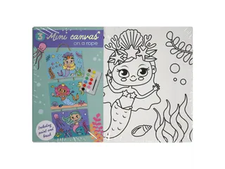 Canvasset om in te kleuren assorti 'Mini canvas on a rope' - 2