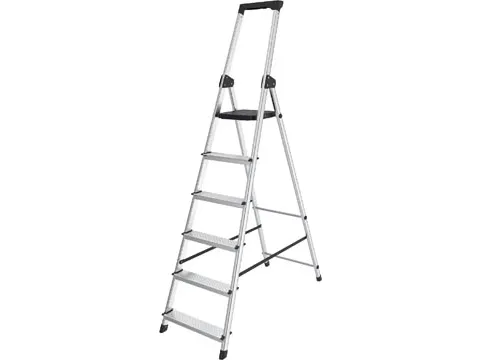 trapladder SL600, aluminium, zilver, 6 treden