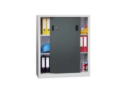 schuifdeurkast,HxBxD 1200x1000x400mm,RAL7035,front RAL7016