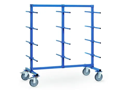 Draagarmwagens 4624-1 Dubbelzijdig 500kg 1200x800mm Ral5007 Pvc Slang