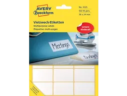 Avery Zweckform 3325 Mini Etiketten 38x24mm Wit 522 Stuks