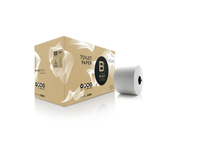 Toiletpapier BlackSatino Original ST10 systeemrol 2-laags 313830 Wit