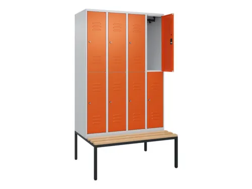 Dubbeldekse dekenkist,HxBxD 2120x1200x815mm,4x2vak.,vak B 300mm