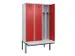 locker met bank,voor scheiding van kleding,HxBxD 2120x1200x815mm,3vak