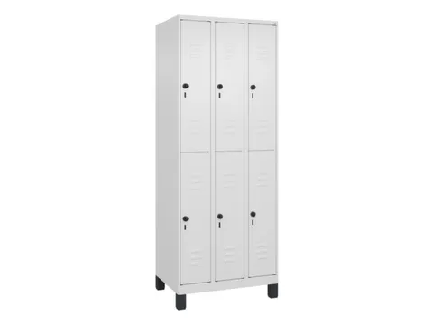dubbeldekse locker,HxBxD 1950x750x500mm,3x2vak.,vak B 250mm