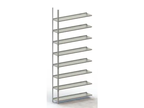 Schroefstelling Aanbouwveld Ral7035 2500x1252x304mm 8legborden 75kg