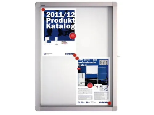 Infovitrine 4xa4 Whiteboard Voor Binnen Aluminium Frame