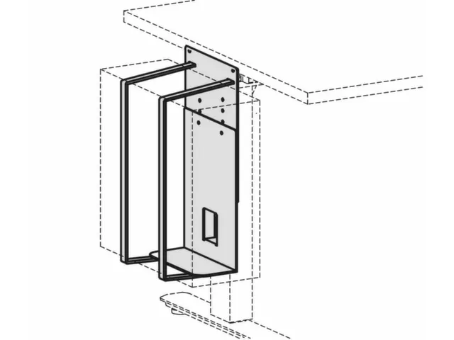 CPU-houder,v. Zit-sta-bureau,B 125-225mm