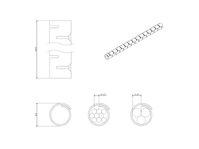 Addit kabelrups ø15 mm/25 meter 711 Wit