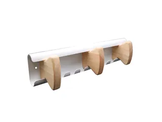 Unilux Wandkapstok Aurora Wit Beukenhout 3 haken - 1