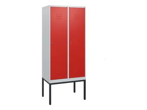 locker,HxBxD 1950x800x500mm,2vak,vak B 400mm,cil.-slot,voetonderstel