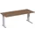 In hoogte verstelbaar bureau,HxBxD 680-820x1800x800mm,blad notenboom
