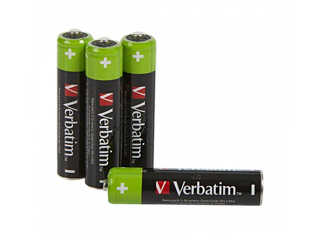 49514 VERBATIM Batterijen AAA Micro HR03 NiMh Accu 1,2V 950 mA 4 stuks