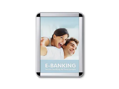 Kliklijst A3 Ronde Hoeken 32mm Zilver